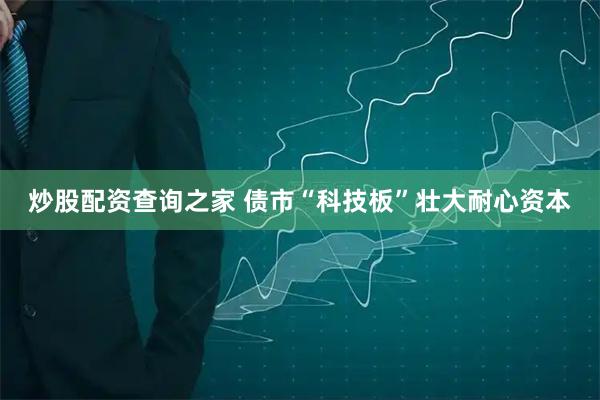 炒股配资查询之家 债市“科技板”壮大耐心资本